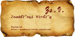Zsadányi Virág névjegykártya