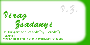 virag zsadanyi business card